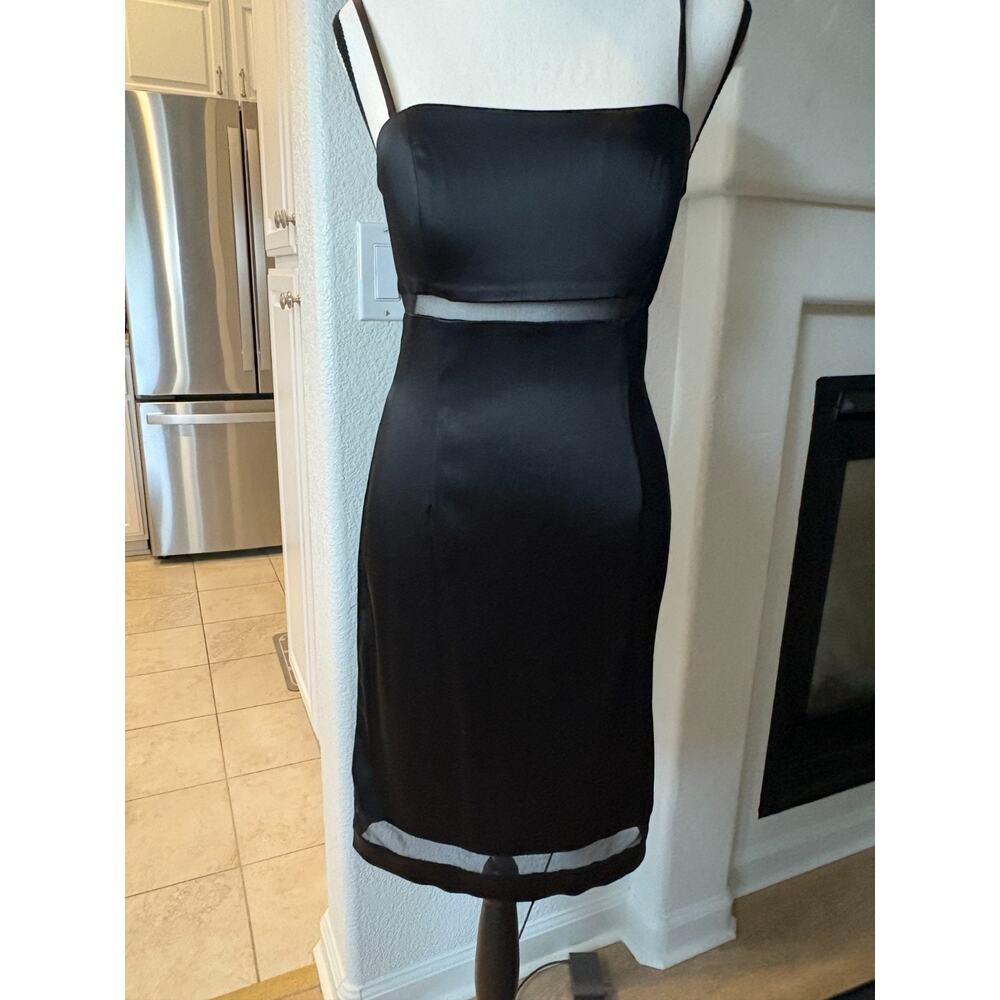 Calvin Klein spaghetti strap black sheath/cocktail dress size 4 - Picture 5 of 6